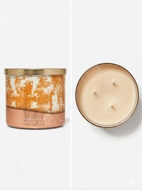 Bath & Body Works Peach-Toned Vanilla 3-Wick Candle